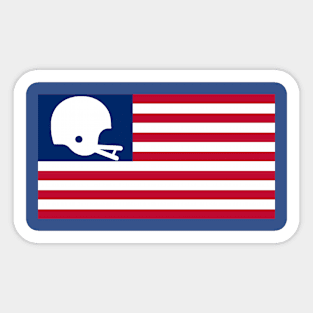 USA Flag Two-Bar Football Helmet Sticker